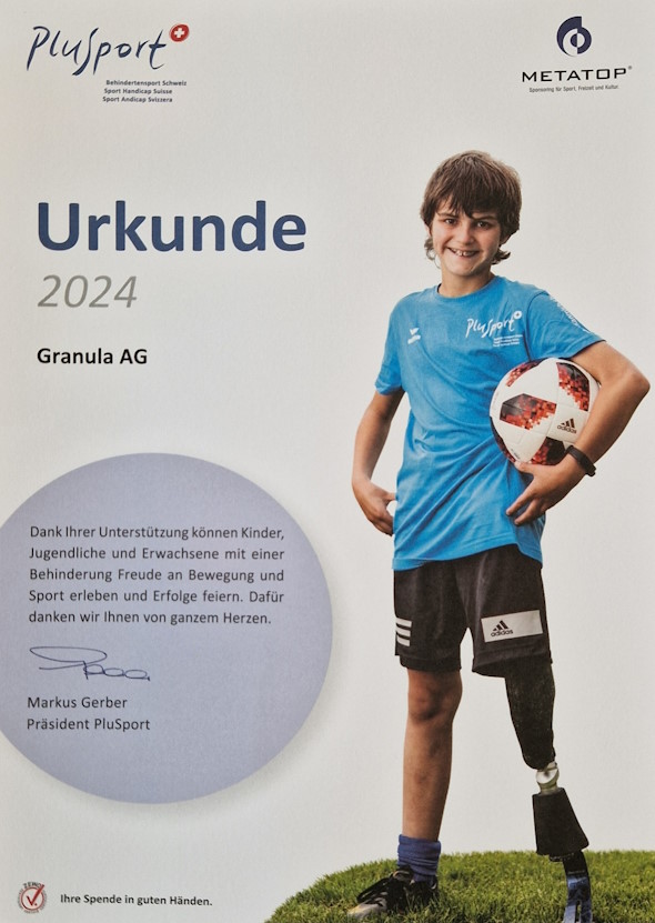 Granula AG Spende Weihnachten 2024